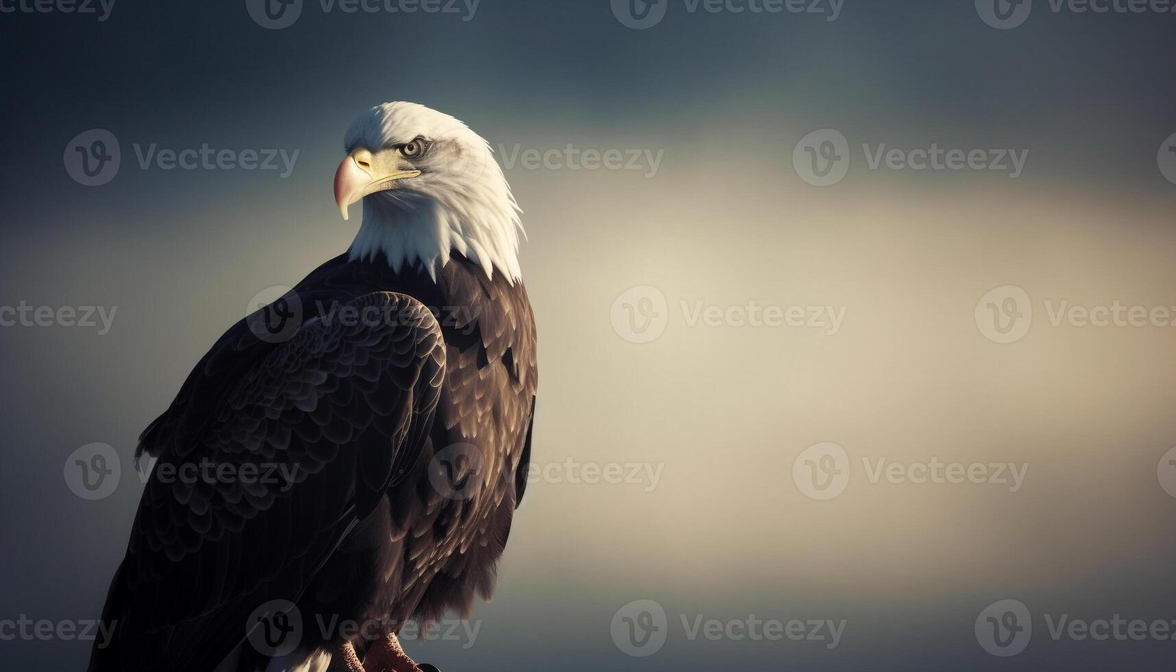 majestoso pássaro do presa empoleirar-se em ramo gerado de ai foto