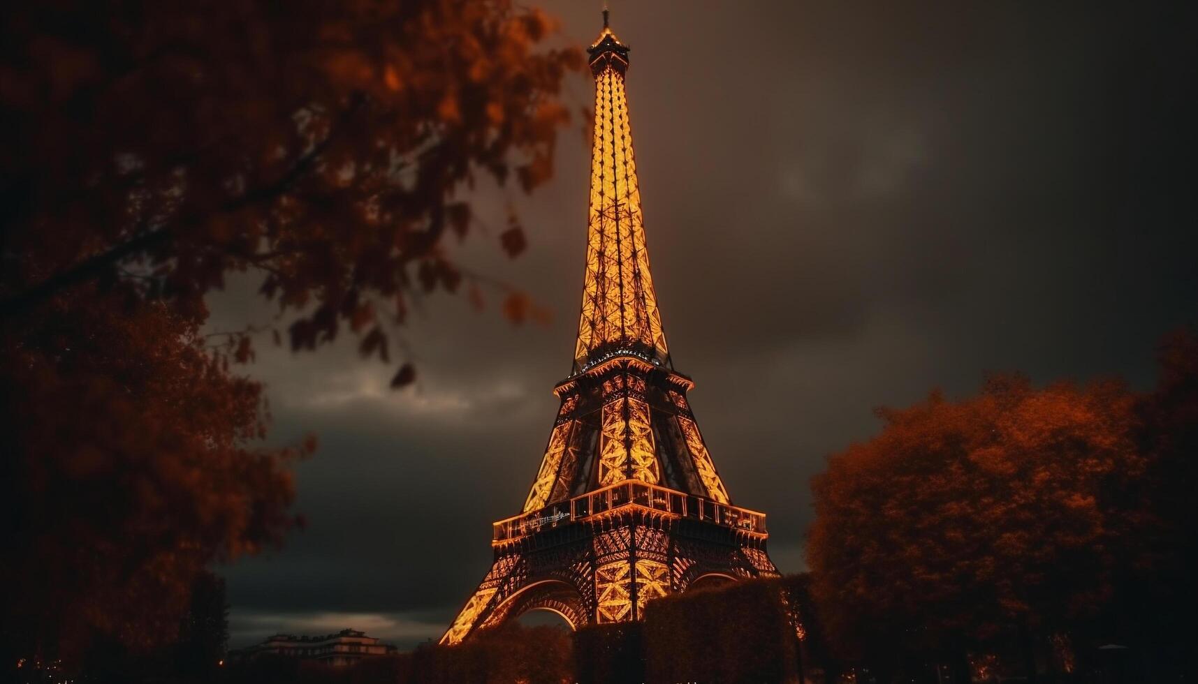 majestoso arquitetura iluminado às noite, izing espiritualidade gerado de ai foto