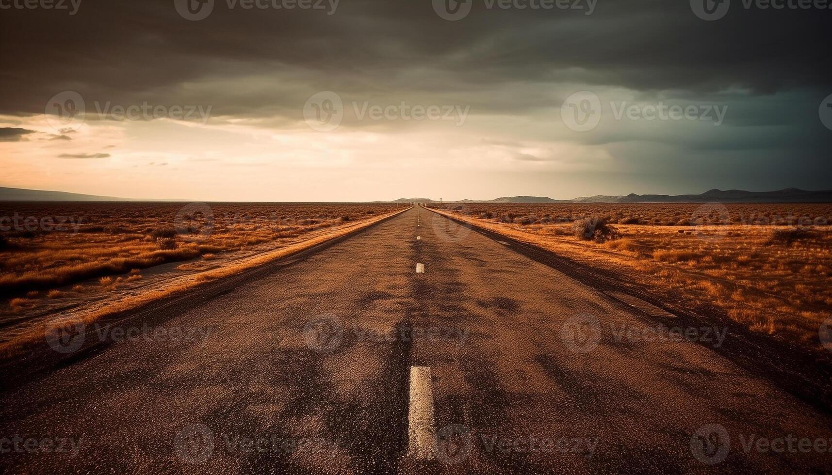 desaparecimento ponto em país estrada, beleza dentro natureza gerado de ai foto