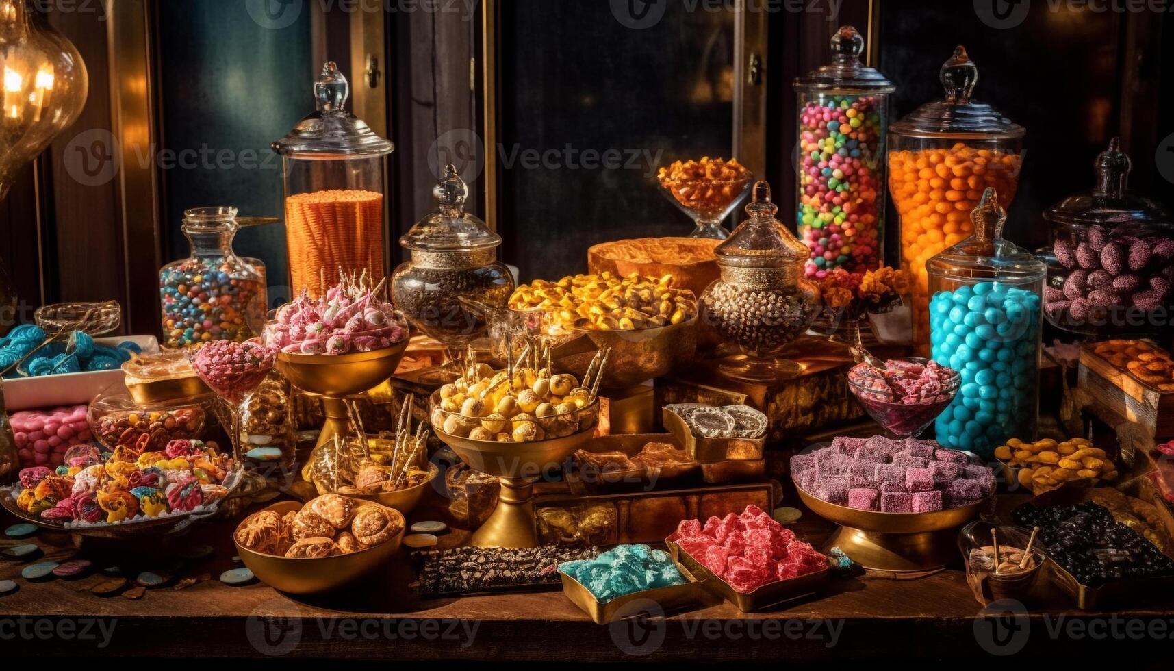 abundância do doce comida, especiarias, e recordações gerado de ai foto