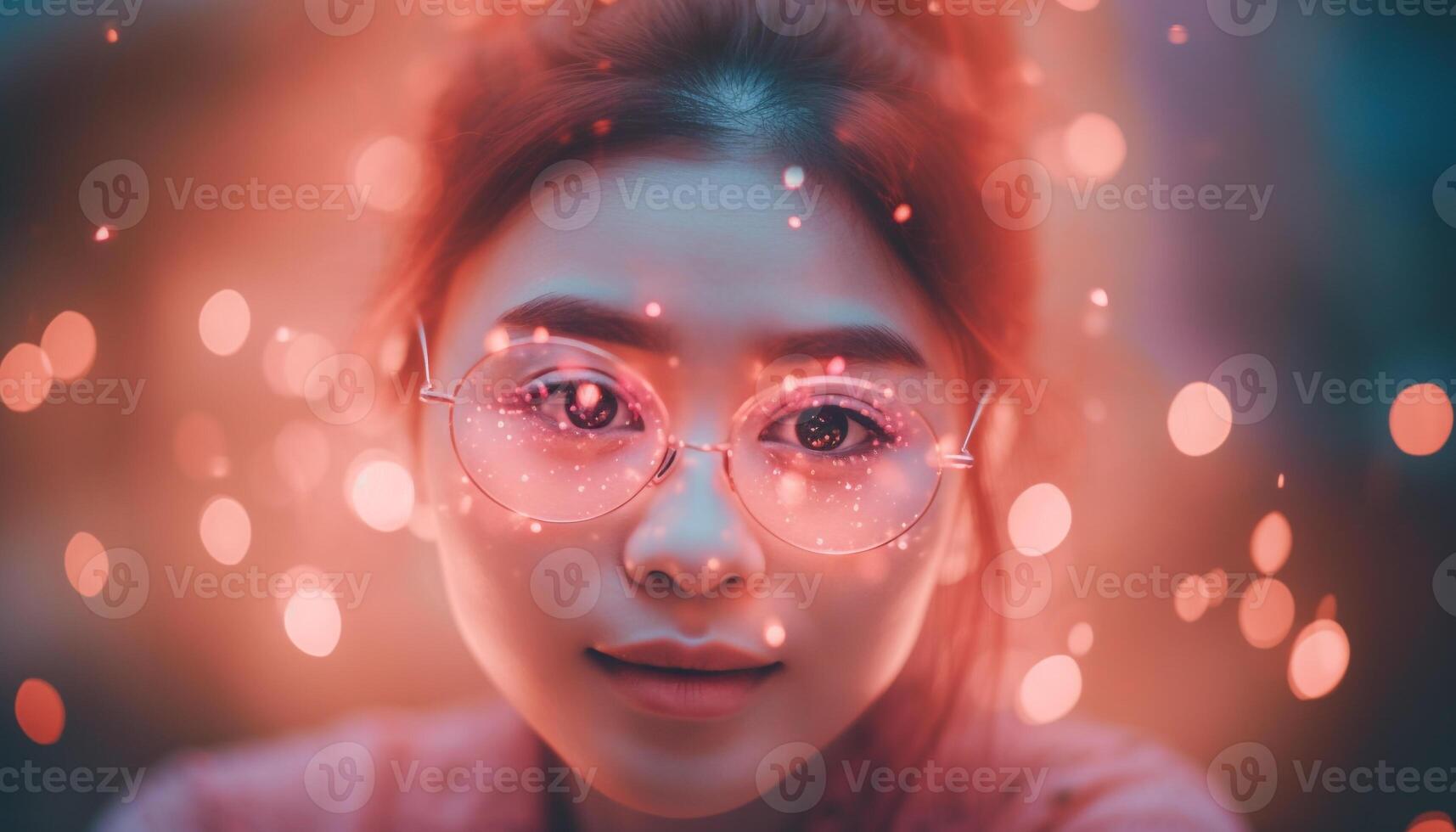 fofa jovem adulto sorridente, desfrutando festa ao ar livre gerado de ai foto