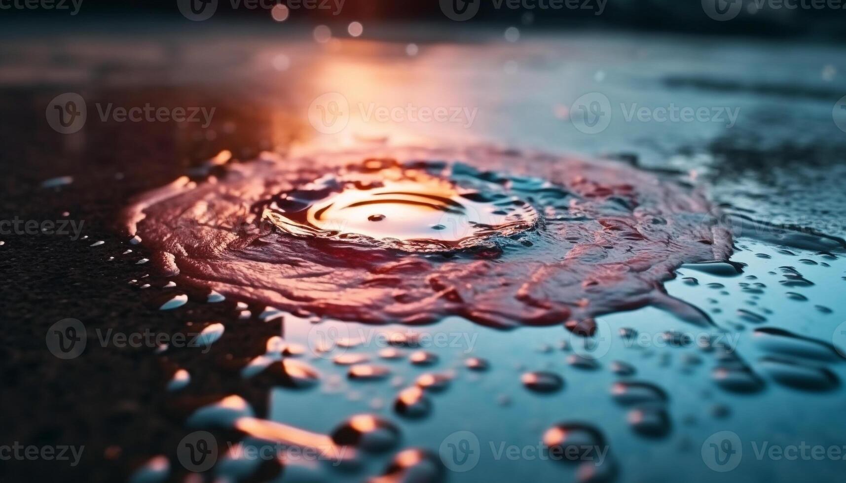 natureza beleza refletido dentro molhado ondulações gerado de ai foto