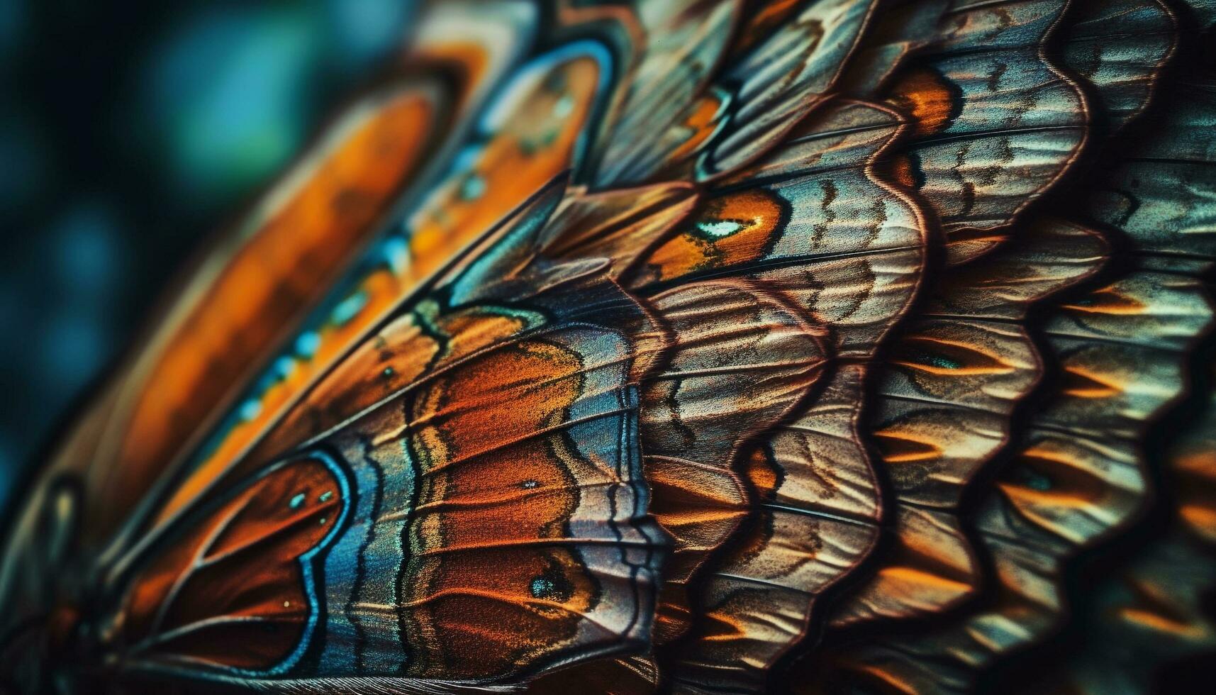 vibrante borboleta asa monitores ornamentado animal marcações gerado de ai foto