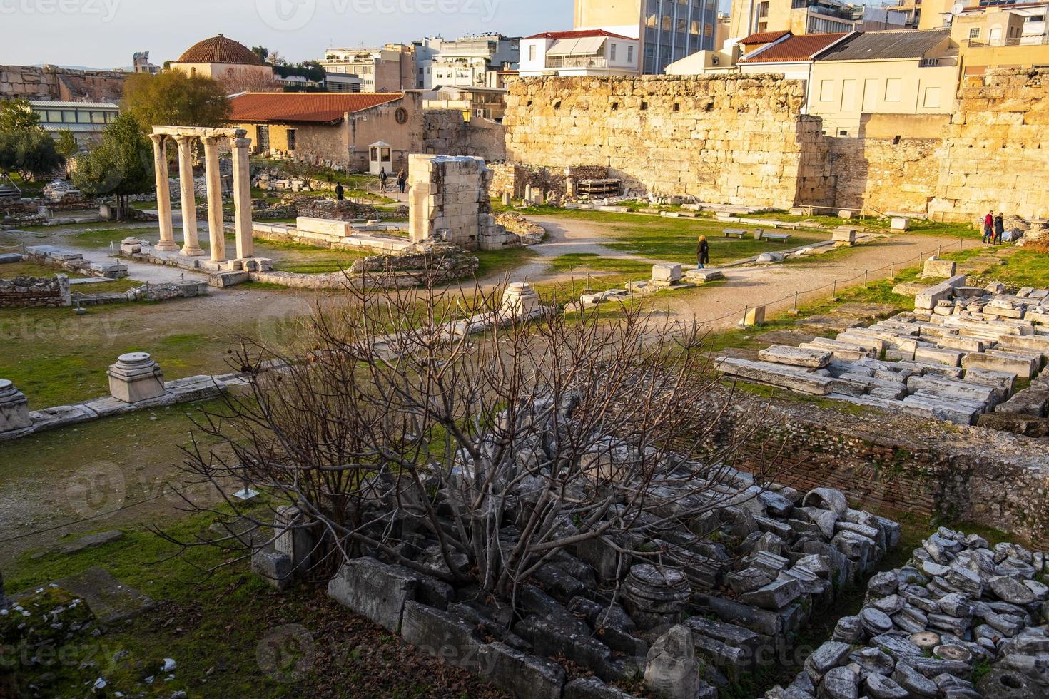 vestígios da ágora romana em Atenas, Grécia foto