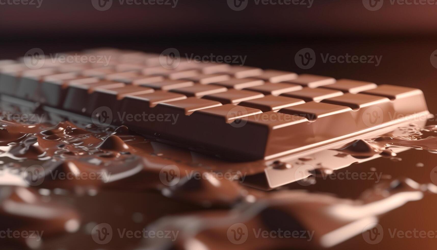 uma tentador fatia do Sombrio chocolate Brownie em uma mesa gerado de ai foto