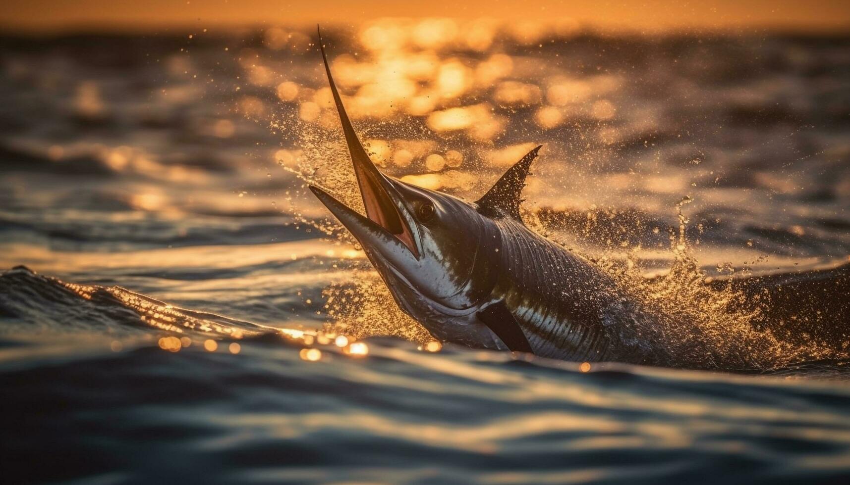 afiado dentes do brincalhão mamífero dentro costas aceso marinha aventura gerado de ai foto