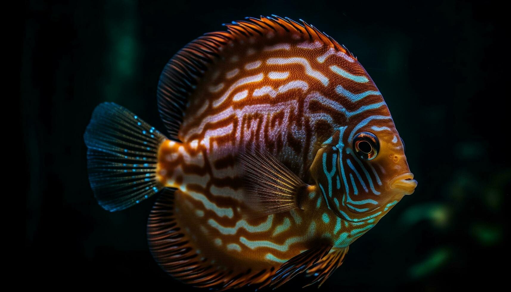 vibrante palhaço peixe natação dentro multi colori coral recife embaixo da agua gerado de ai foto