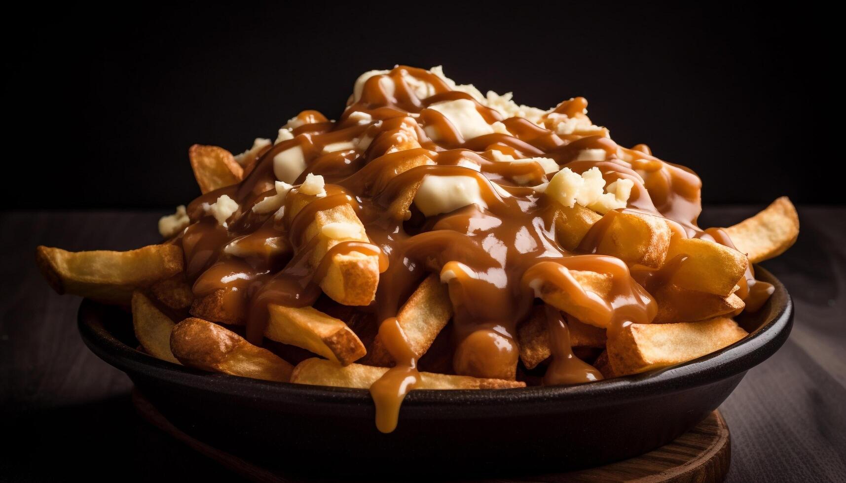 uma caseiro sobremesa prato com doce doce e chocolate indulgência gerado de ai foto