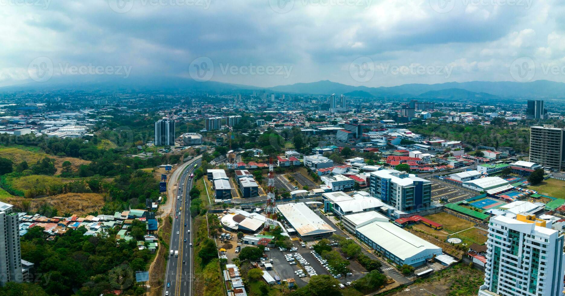 lindo aéreo Visão do costa ricas san Jose cidade foto