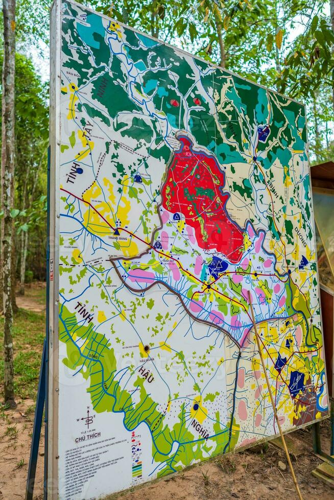 a cu chi túneis estavam a viet cong's base do operações para a tet ofensiva dentro 1968. famoso turista atração dentro Vietnã. estoque foto