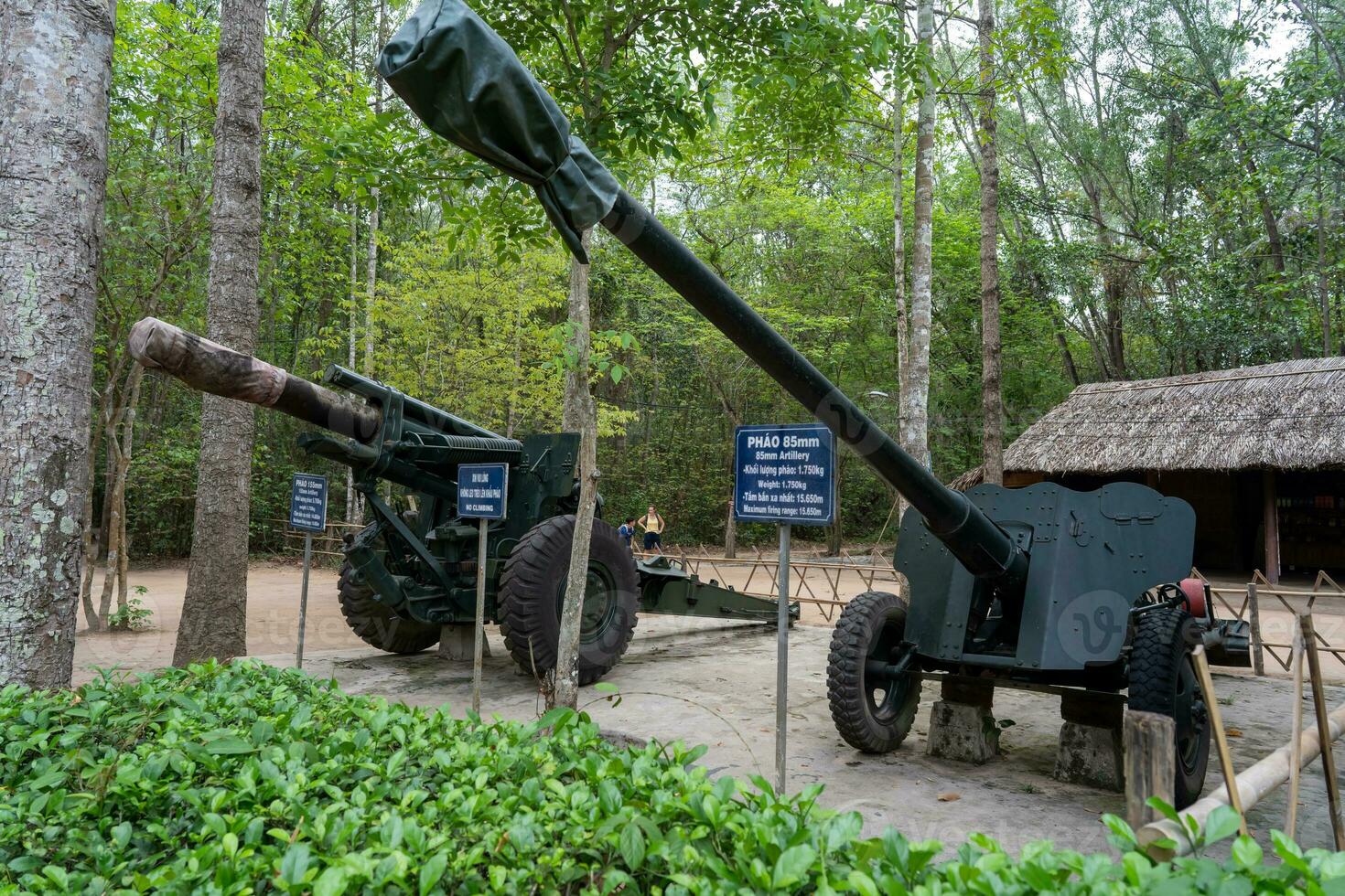 a cu chi túneis estavam a viet cong's base do operações para a tet ofensiva dentro 1968. famoso turista atração dentro Vietnã. estoque foto