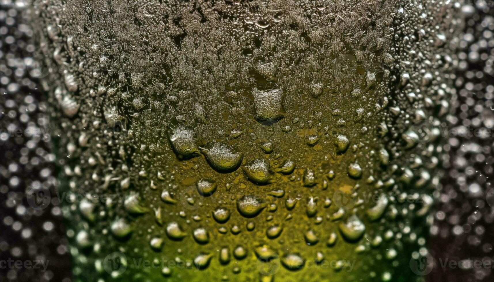 refrescante beber dentro uma molhado Cerveja vidro com espirrando bolhas gerado de ai foto