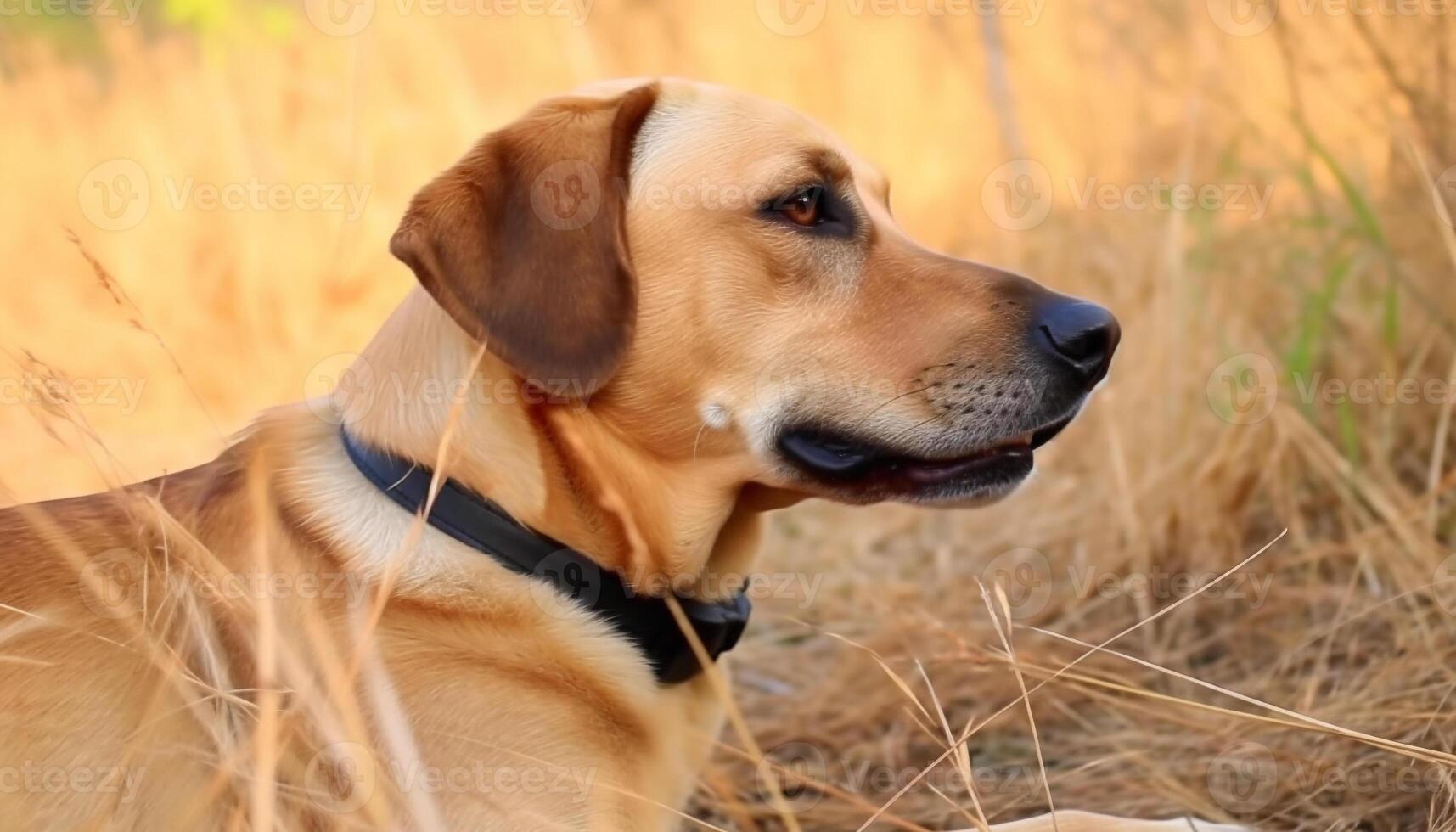 dourado retriever fidelidade brilha dentro natureza beleza, caminhando e jogando gerado de ai foto