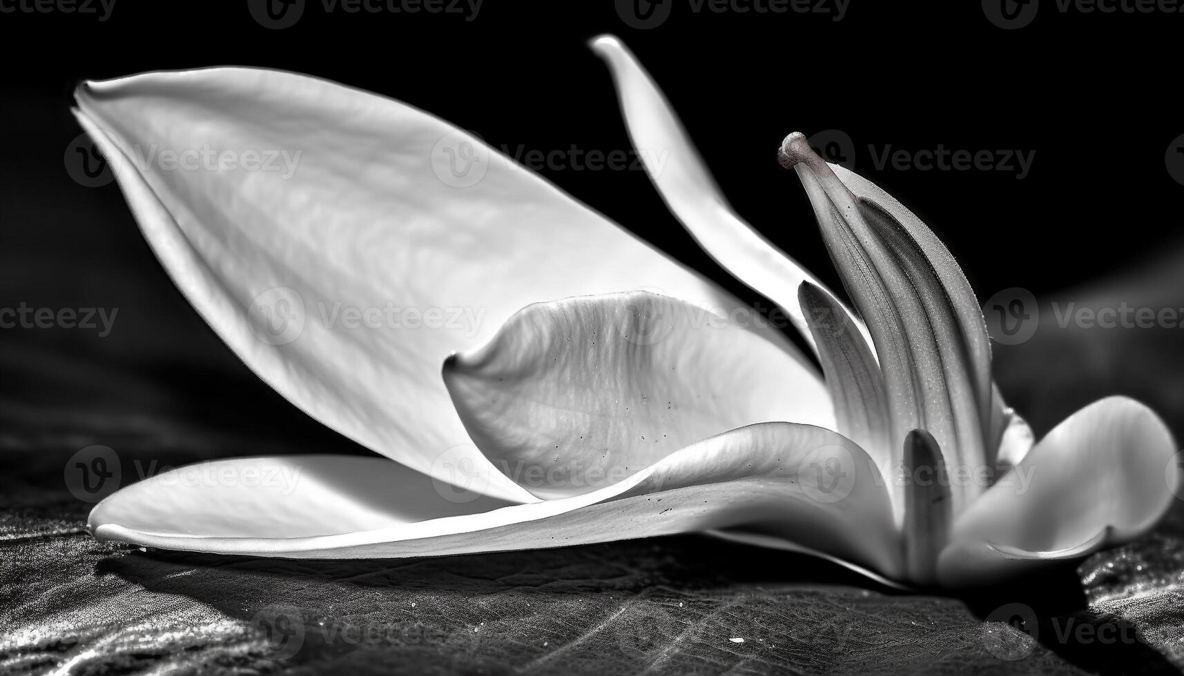 monocromático elegância uma solteiro flor beleza dentro natureza simplicidade gerado de ai foto