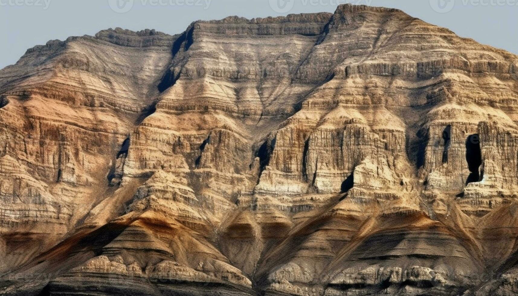 majestoso arenito penhasco erodido de água, uma natural ponto de referência beleza gerado de ai foto