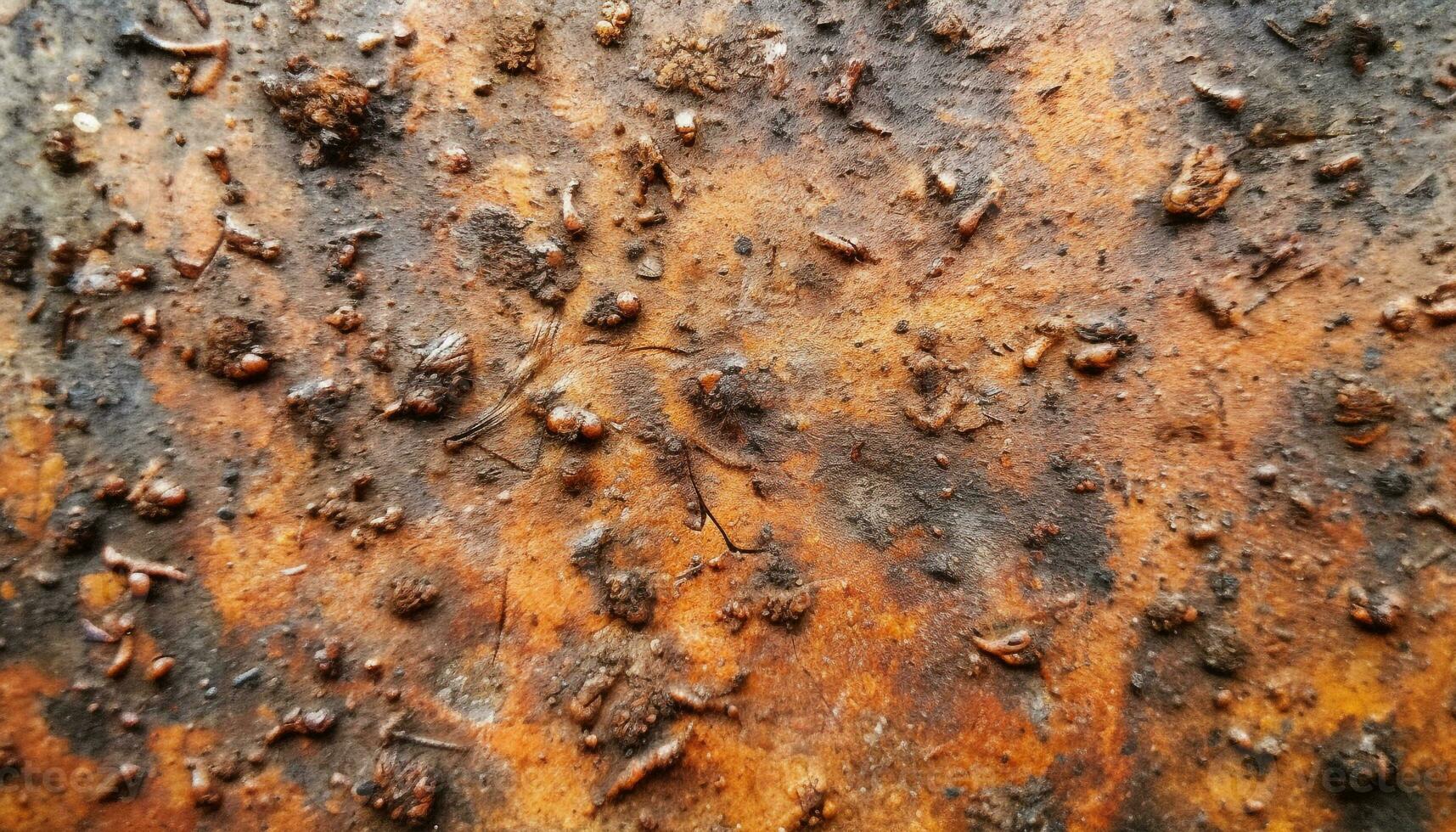 oxidado aço placa, molhado com lama, manchado de natureza movimento gerado de ai foto