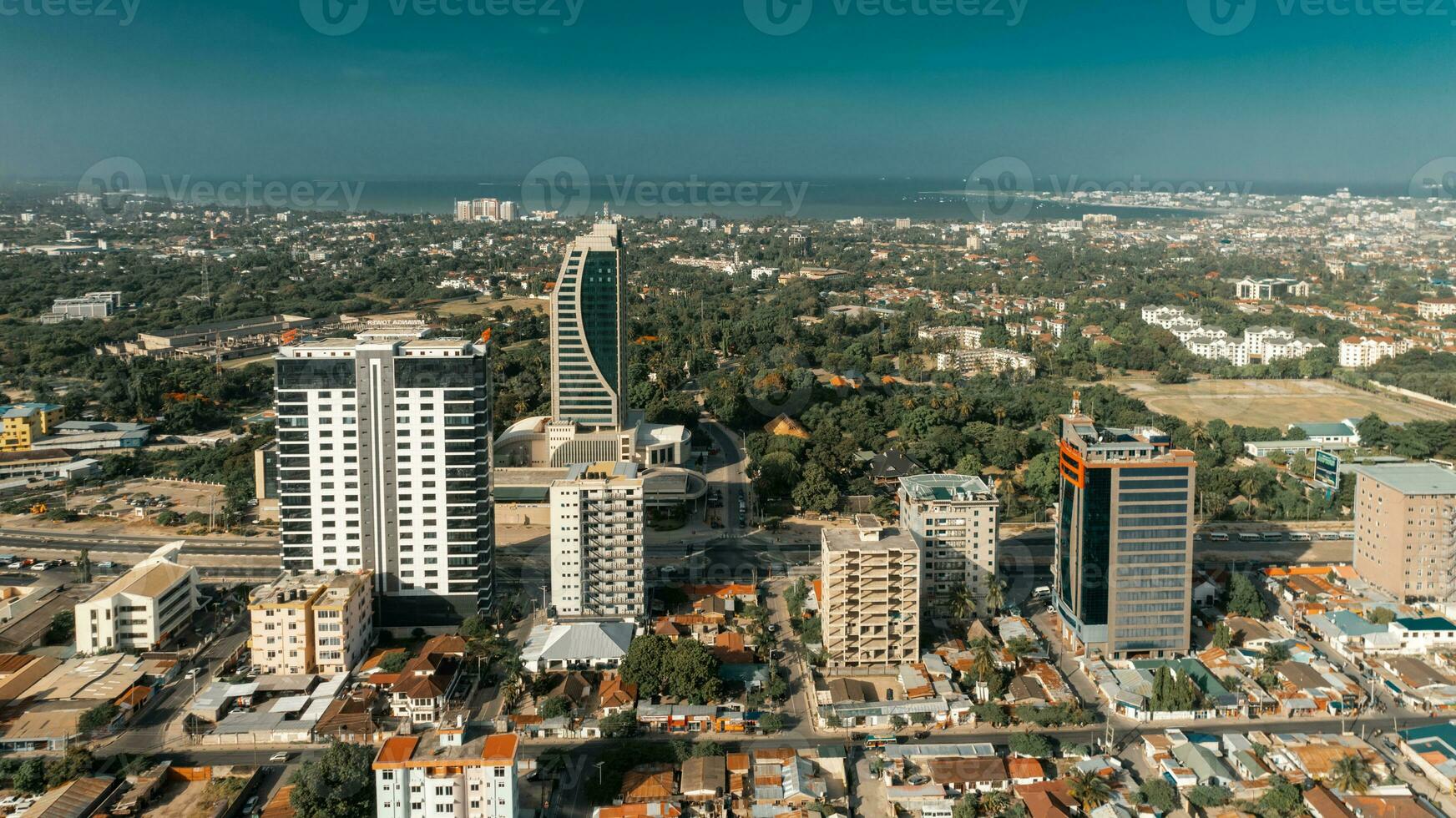 aéreo Visão do dar es salaam cidade foto