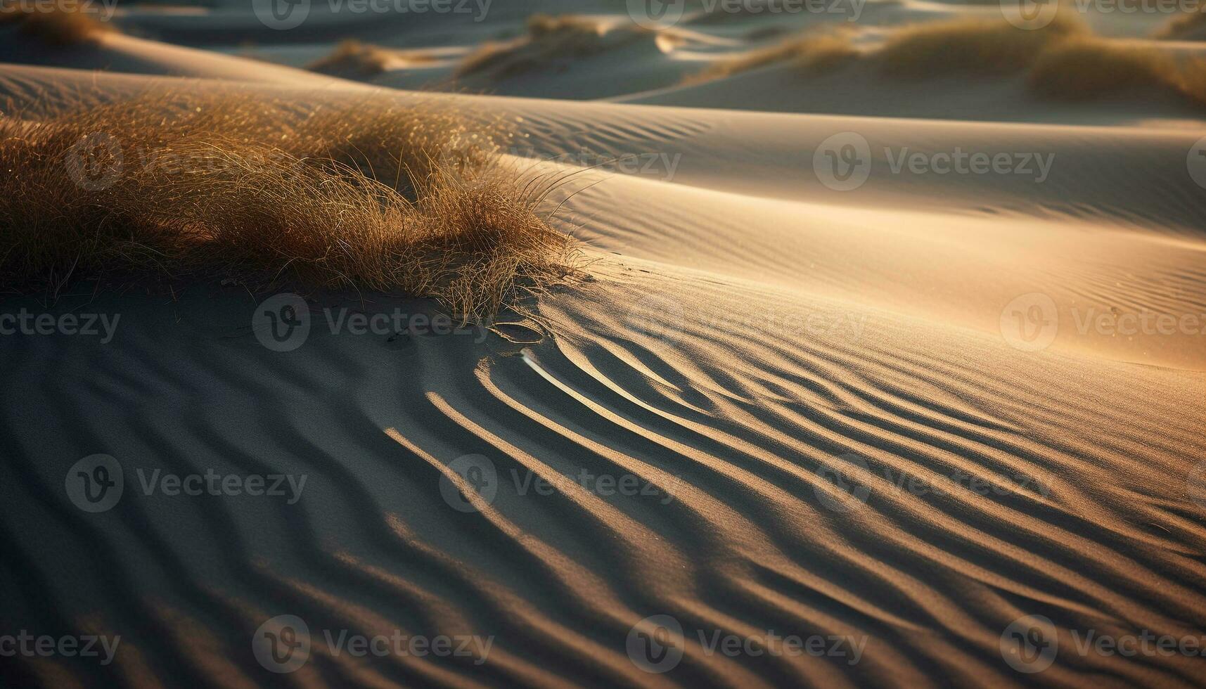 ondulado areia dunas dentro árido África beleza gerado de ai foto