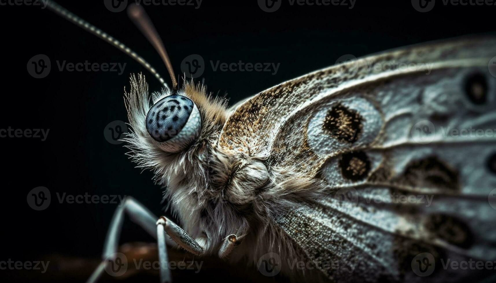 beleza dentro natureza borboleta asa dentro macro gerado de ai foto