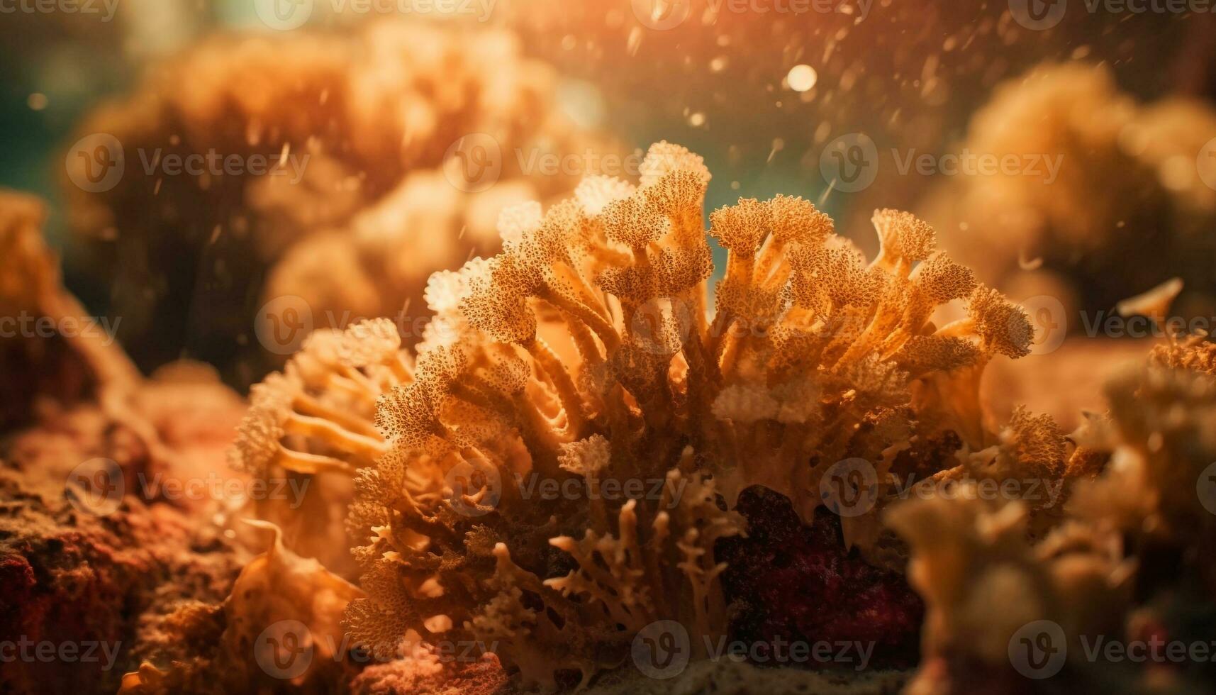 multi colori peixe nadar dentro tropical coral recife gerado de ai foto