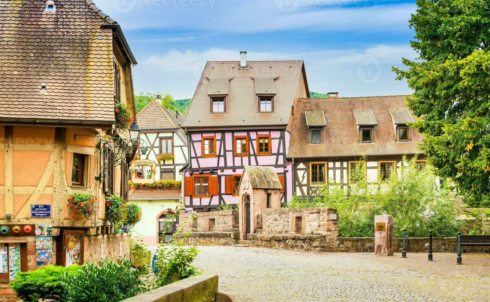 cenário do Alsácia região dentro França foto