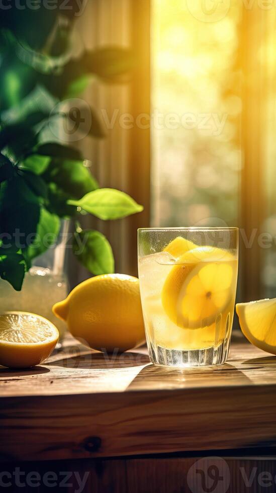 legal recentemente caseiro limonada e limão. generativo ai foto