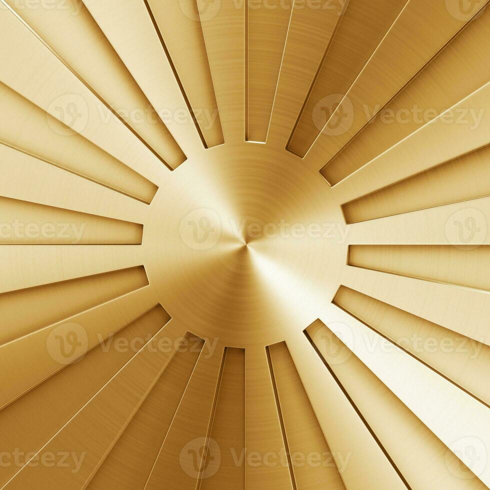 fundo de metal dourado. textura metálica escovada. renderização em 3D foto