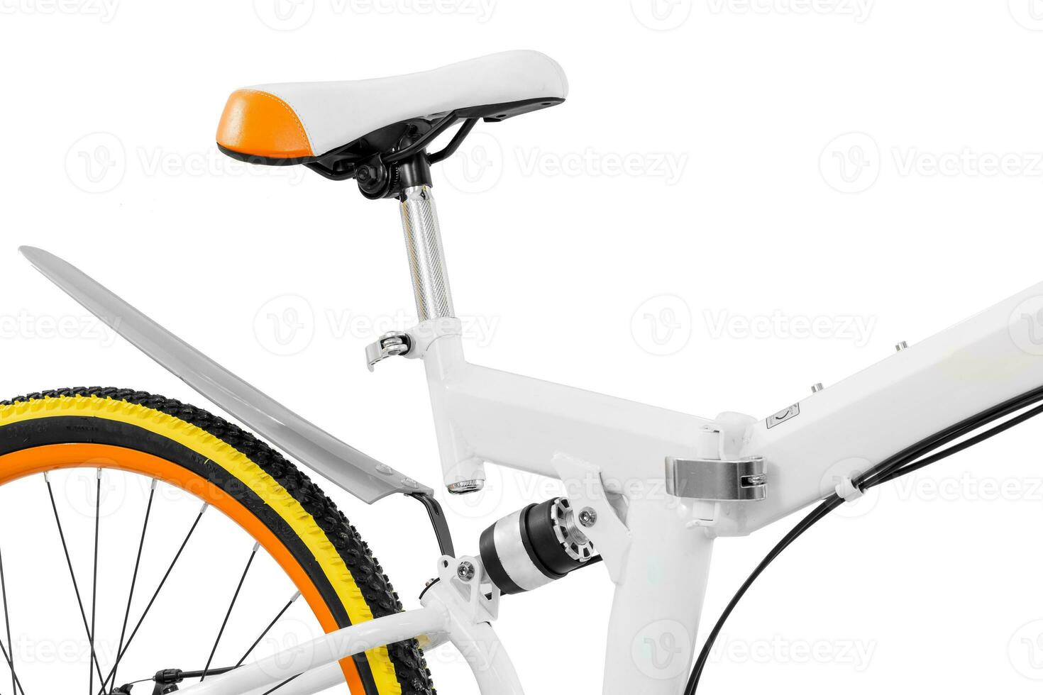 bicicleta isolado em branco fundo sem sombra foto