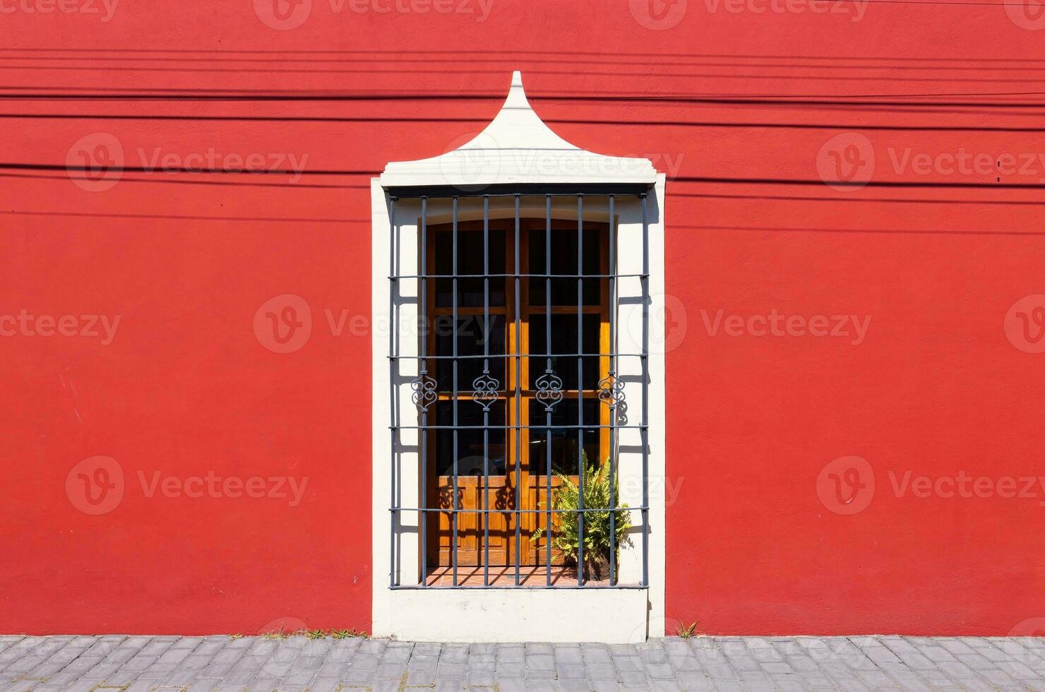 cênico colorida colonial arquitetura do cholula ruas dentro histórico Centro dentro México puebla foto