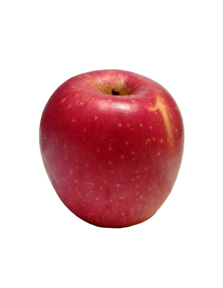 uma vermelho maçã em uma branco fundo foto