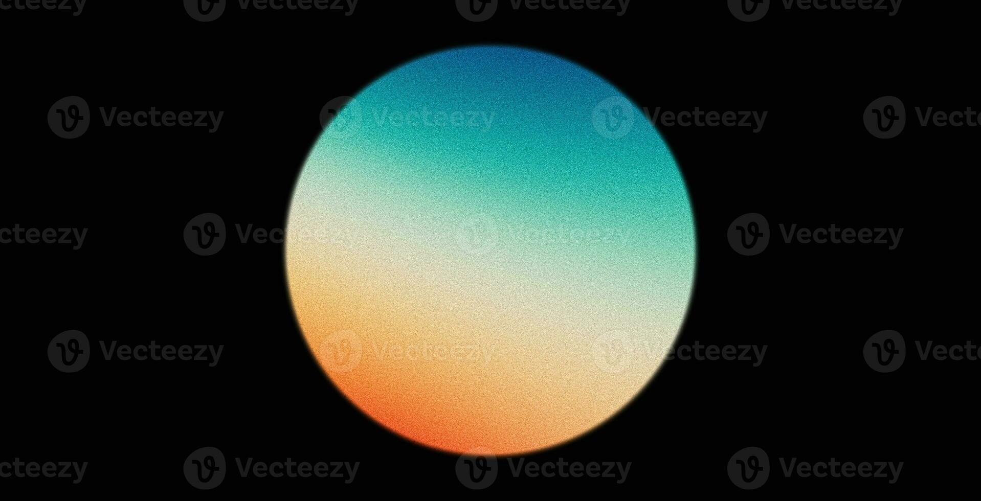 cerceta azul laranja branco granulado gradiente esfera em Preto fundo granulado texturizado vibrante poster bandeira Projeto foto