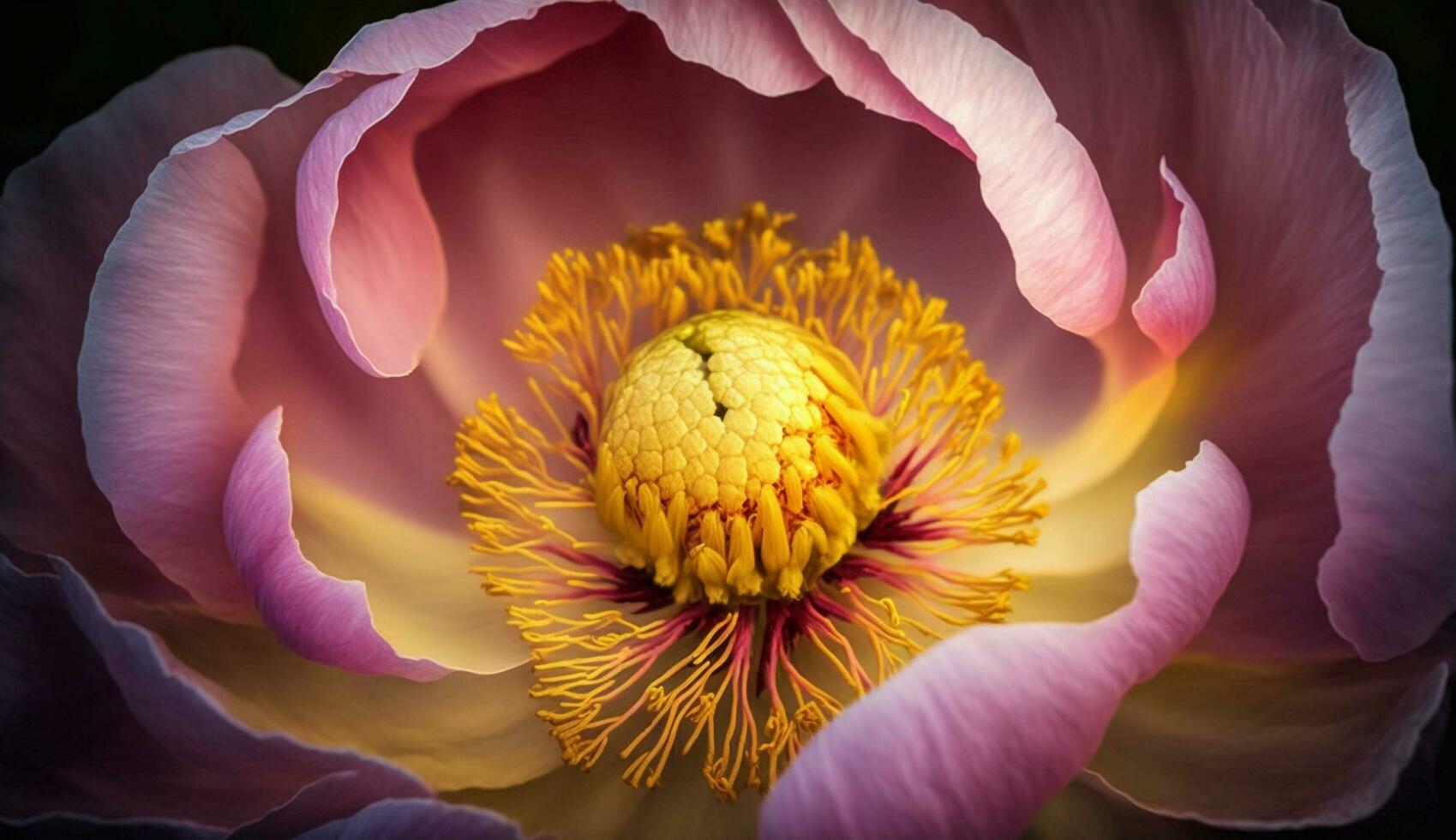 colorida pétalas do uma solteiro flor romance natureza gerado de ai foto