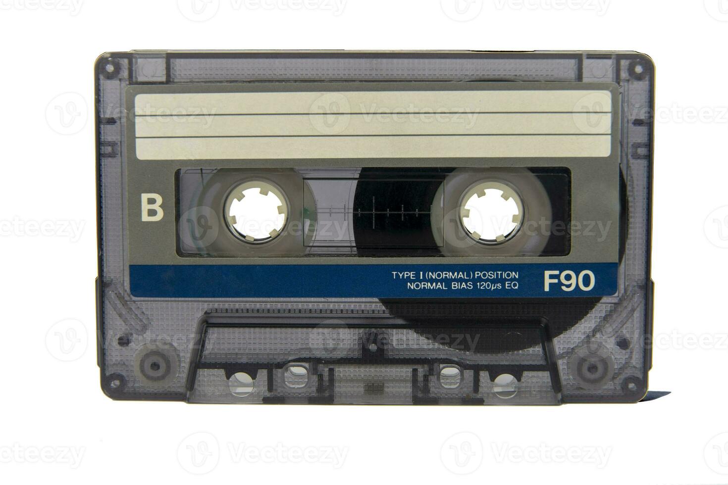 vintage fita gravador audio cassete isolado em uma branco fundo foto