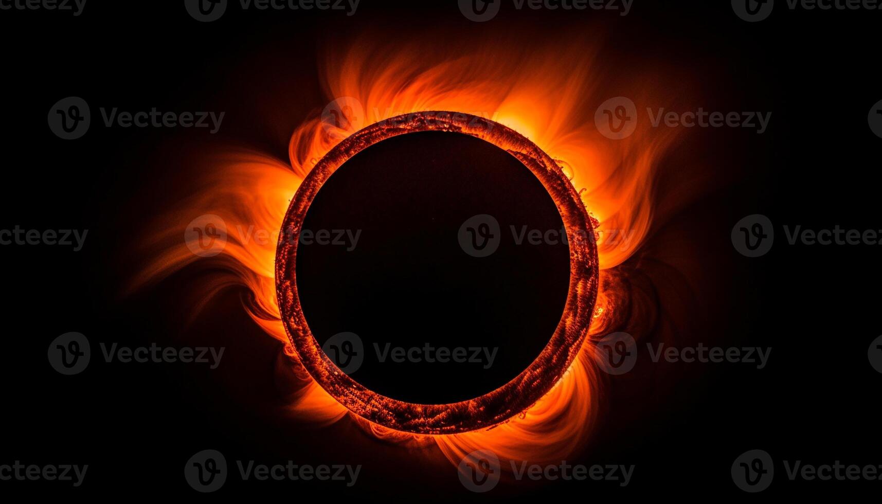 brilhante bola fogo acendendo inferno, uma símbolo do perigoso natural fenômeno gerado de ai foto