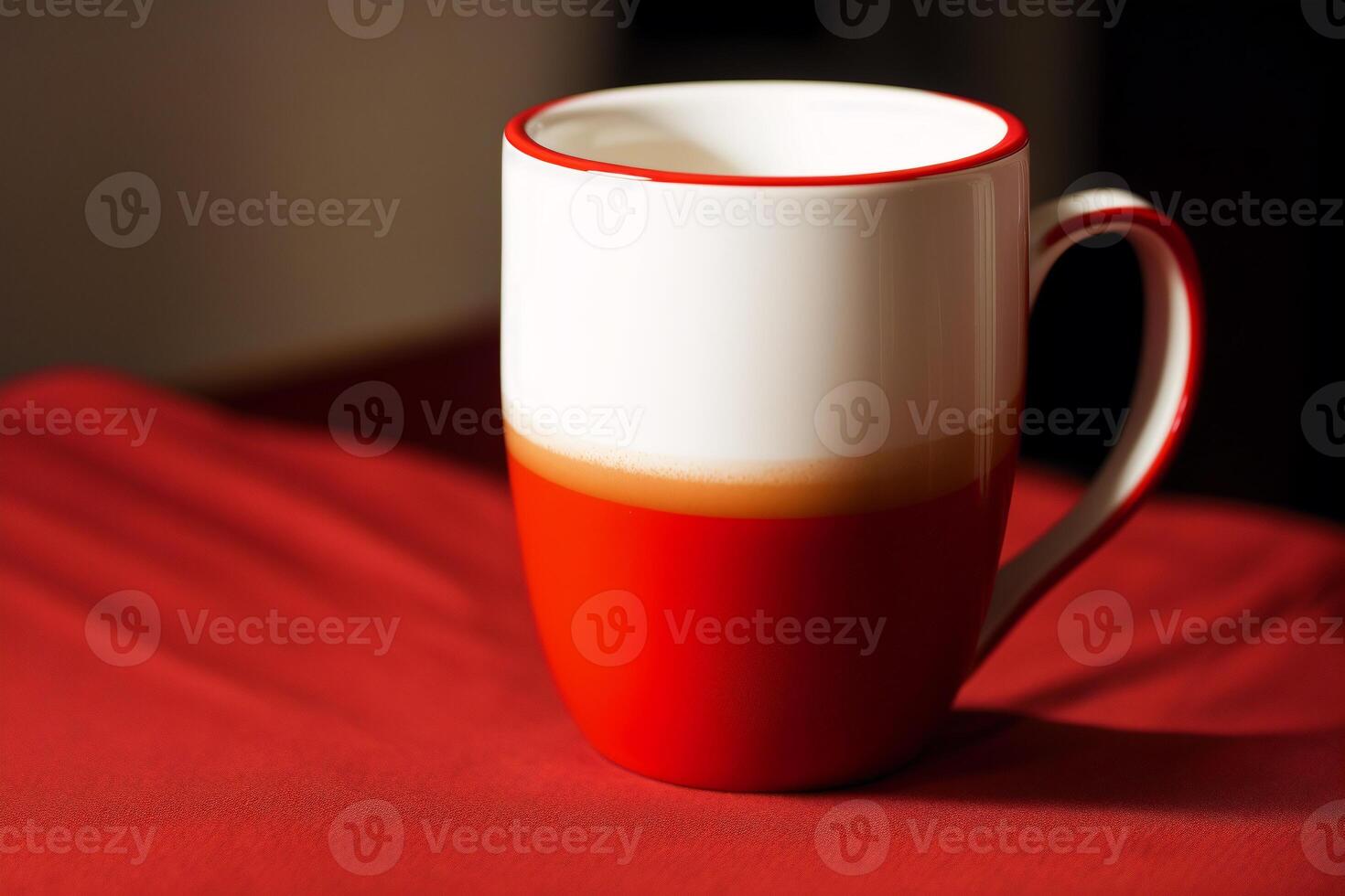 uma vermelho caneca. apaixonado chamas. a fogosa vermelho caneca. generativo ai foto