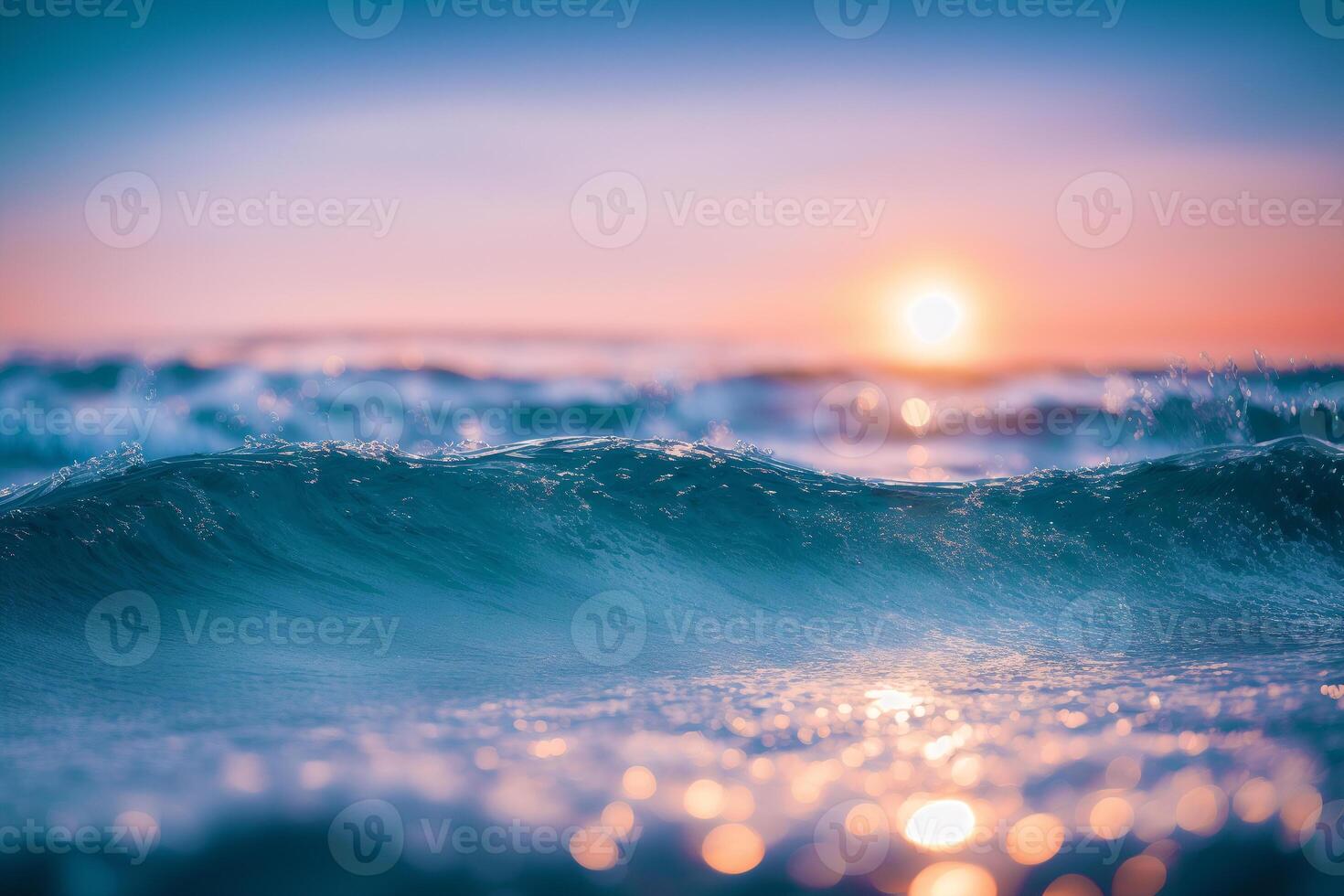 verão conceito. a dança do oceano ondas. eterno sinfonia do a mar. generativo ai foto