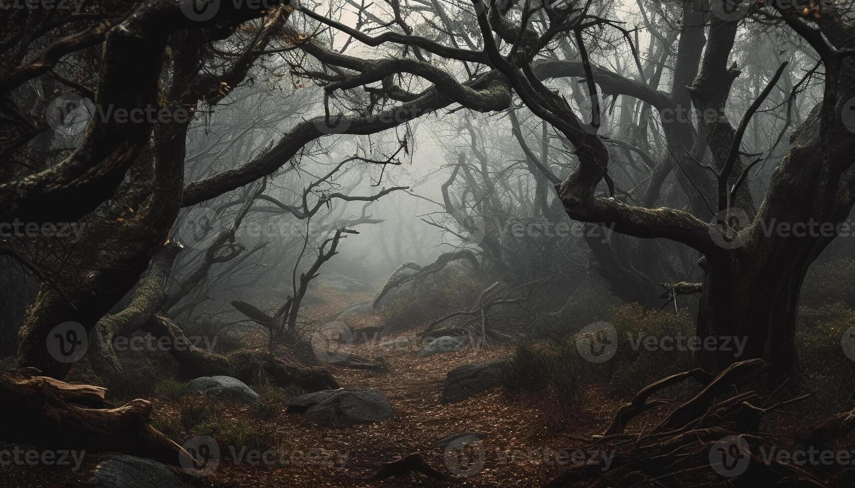 beleza dentro natureza envelope de assustador névoa gerado de ai foto