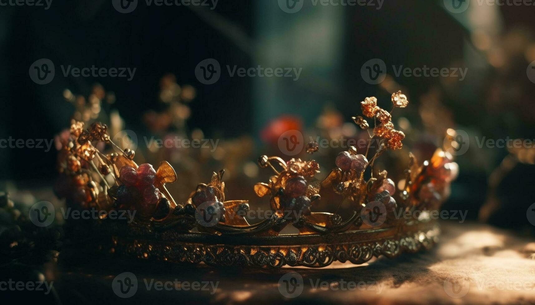 majestoso diadema simboliza real elegância e riqueza gerado de ai foto