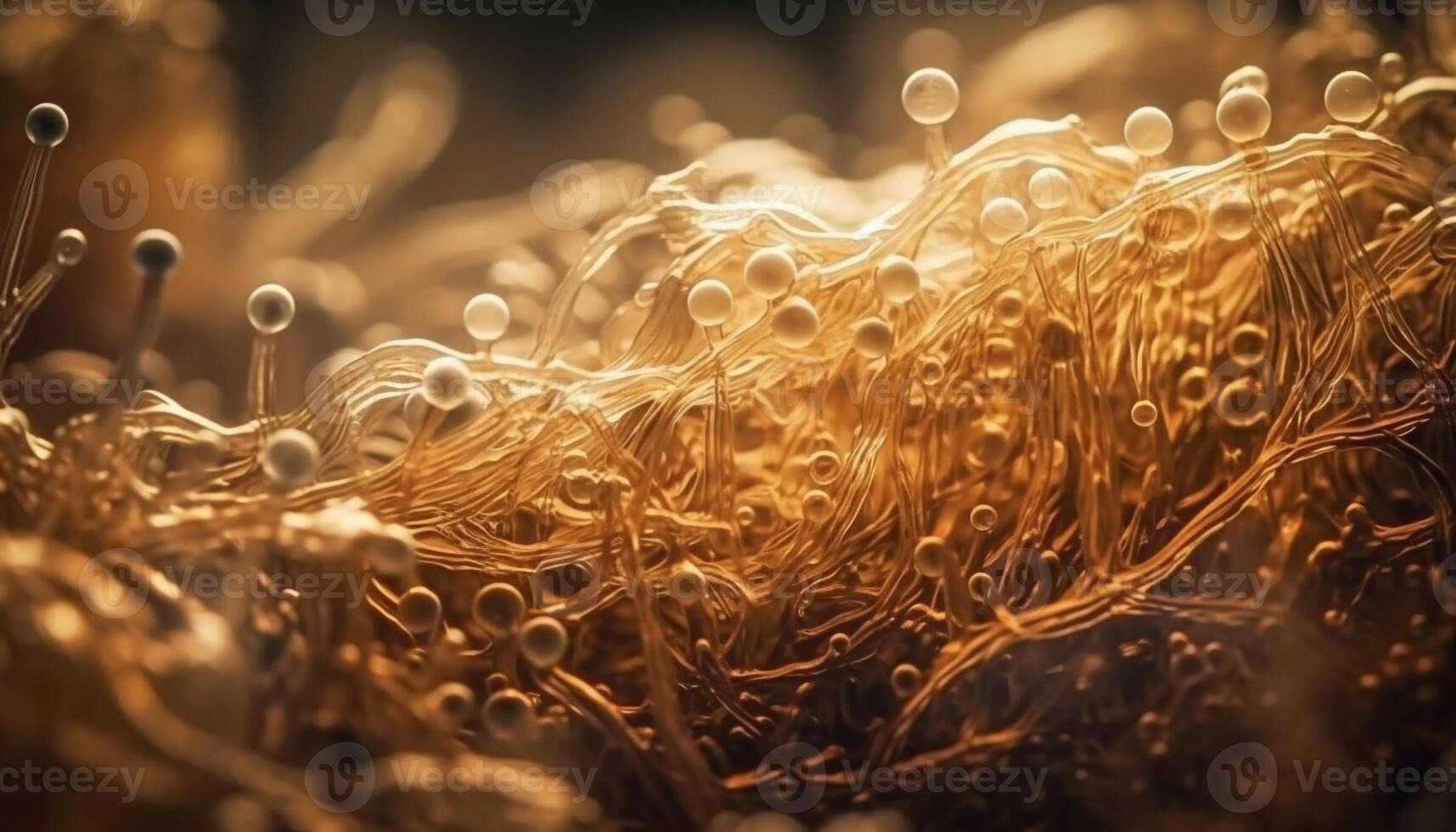 líquido ouro gotas em amarelo folha padronizar gerado de ai foto