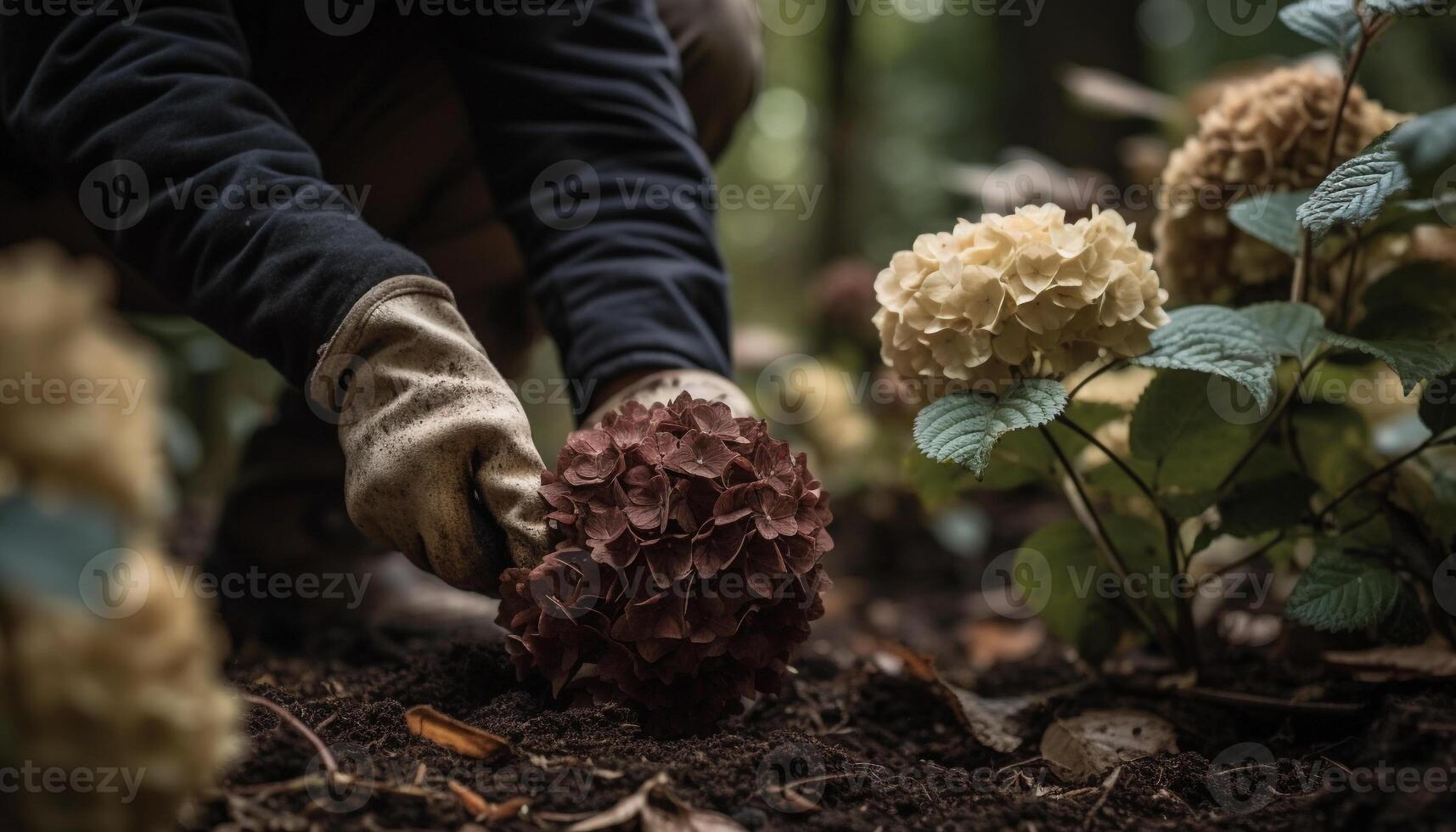 caucasiano mão segurando fresco plantar para jardinagem gerado de ai foto