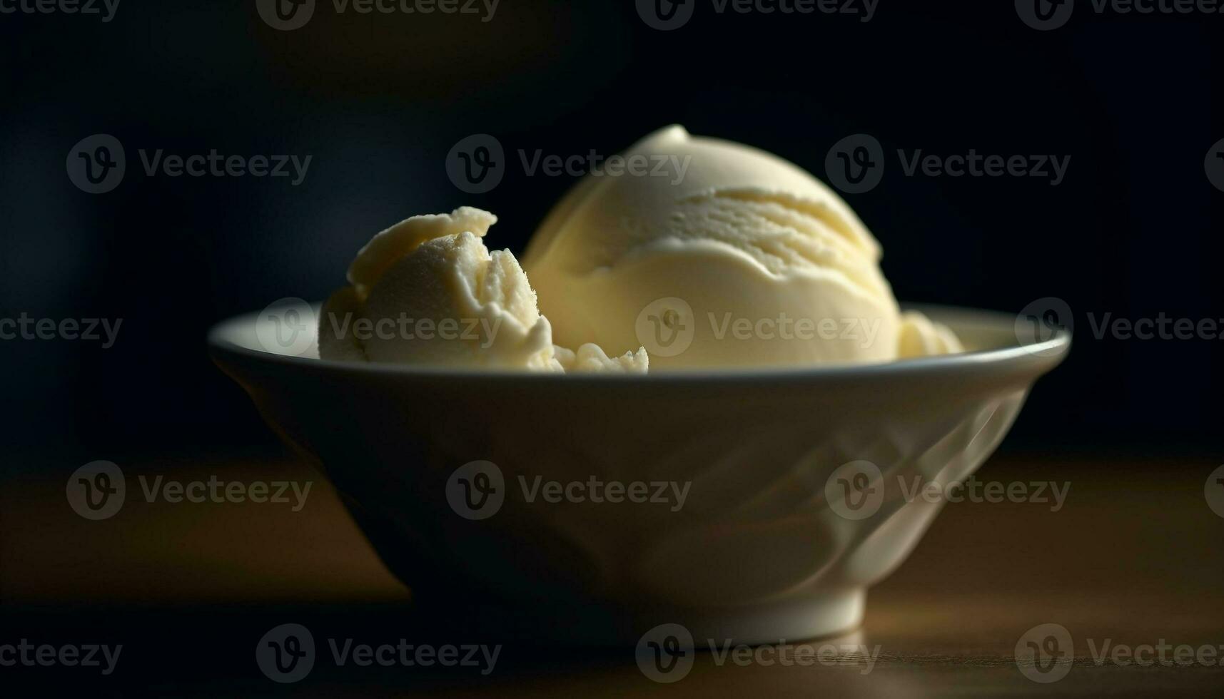 doce verão indulgência gourmet gelo creme tigela gerado de ai foto