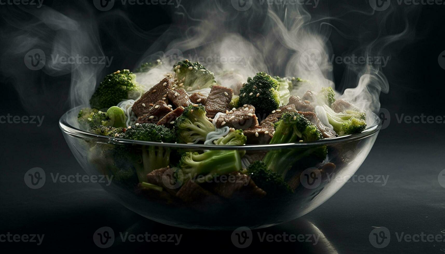saudável vegetariano refeição grelhado brócolis e couve-flor Aperitivo com salada gerado de ai foto