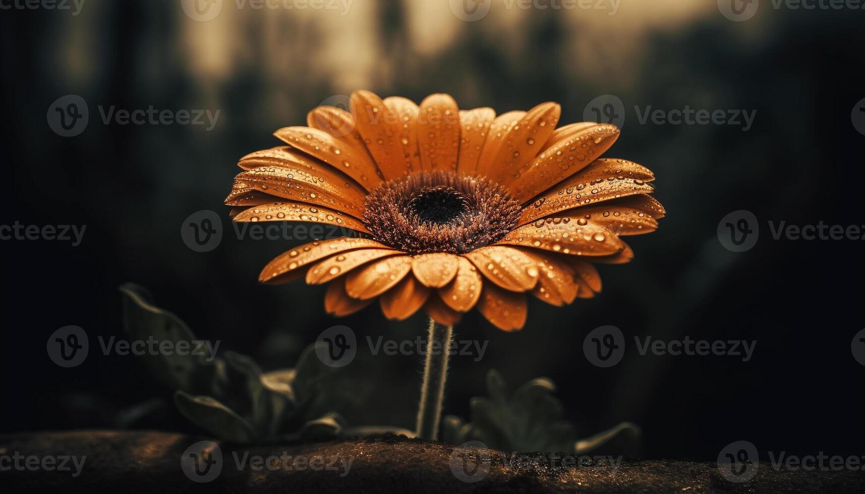 vibrante flores silvestres Flor dentro orvalhado Prado, beijou de gota de chuva gerado de ai foto