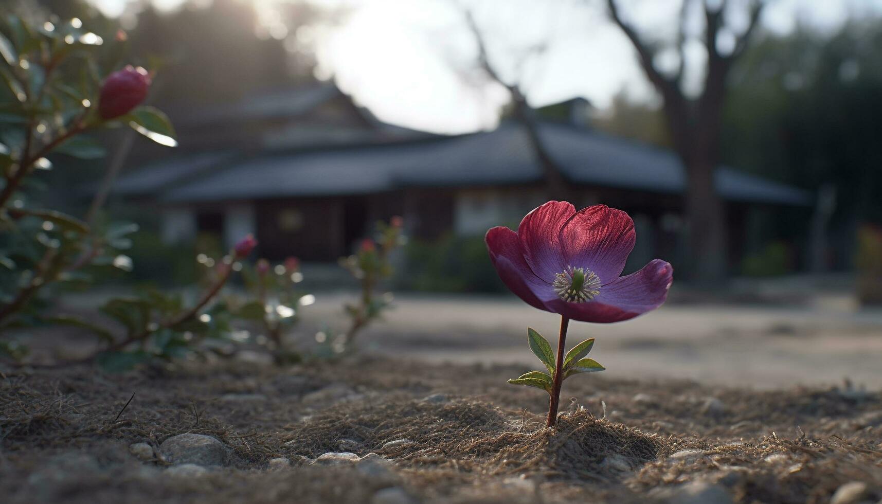 fresco Rosa tulipa Flor dentro formal jardim simboliza romance ao ar livre gerado de ai foto