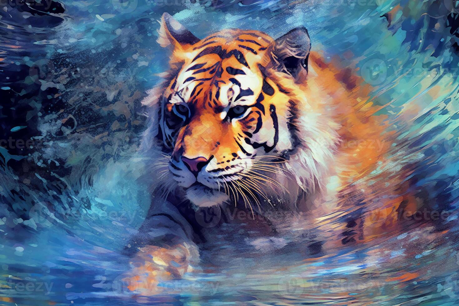 tigre álcool tinta. ai generativo foto