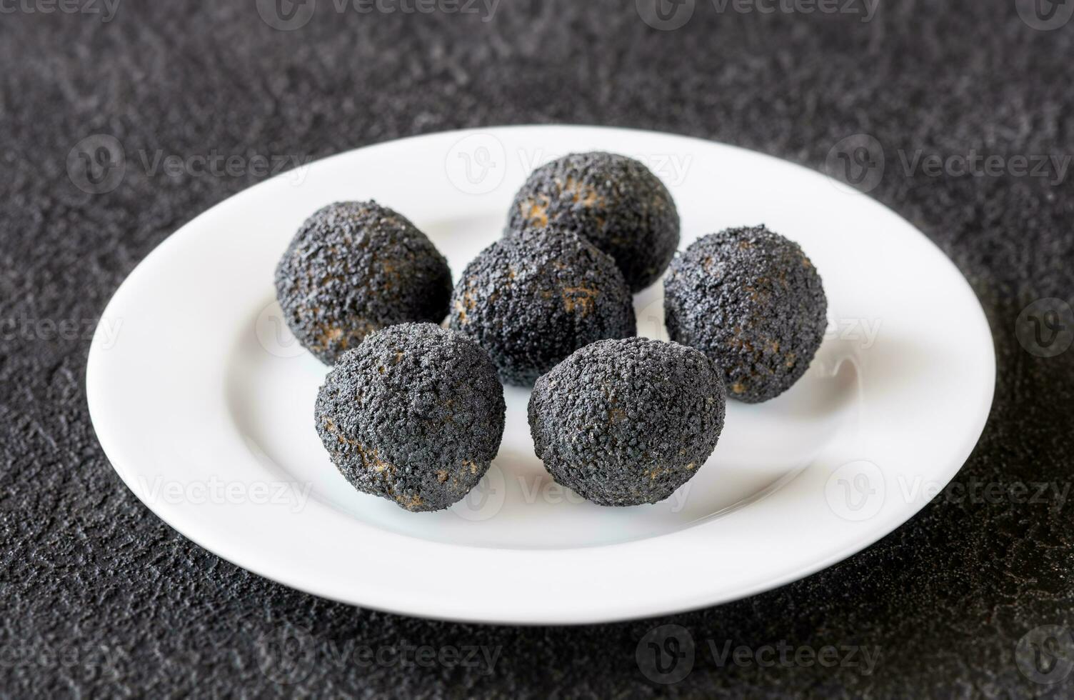 Preto Brigadeiro mozzarella bolas foto