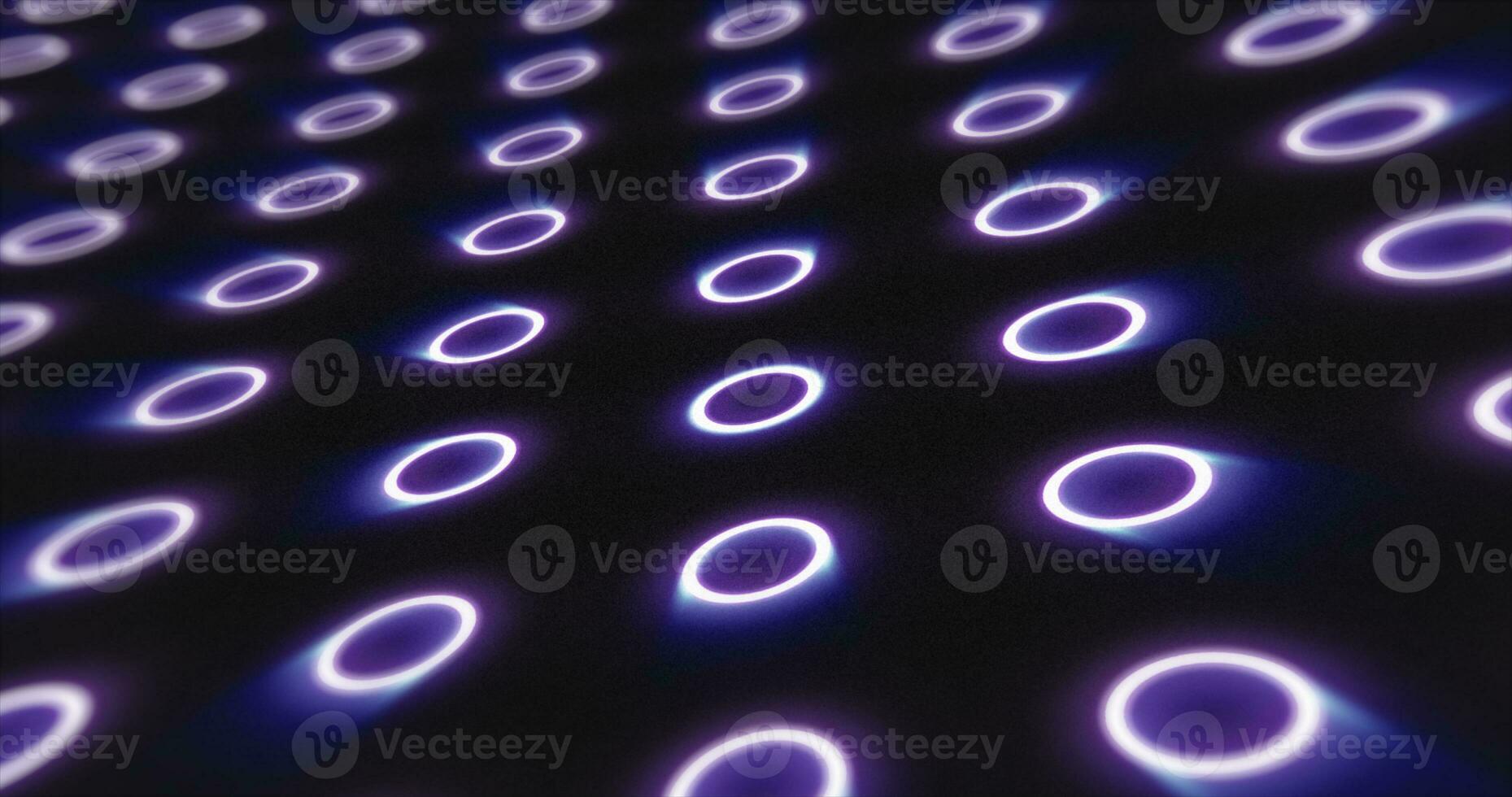 abstrato roxa padronizar do brilhando geométrico círculos ciclo futurista oi-tech Preto fundo foto
