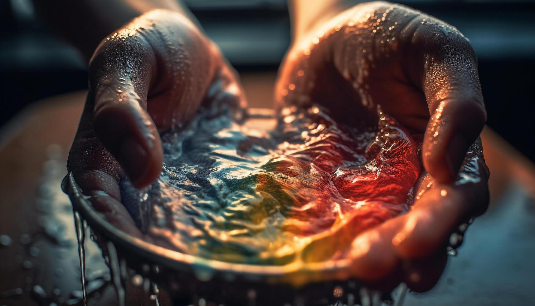 1 pessoa mão mistura fresco massa dentro doméstico cozinha gerado de ai foto