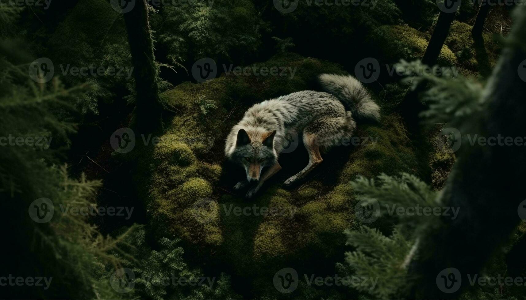 selvagem Lobo uivando dentro inverno paisagem, assistindo não-domesticado felino gerado de ai foto
