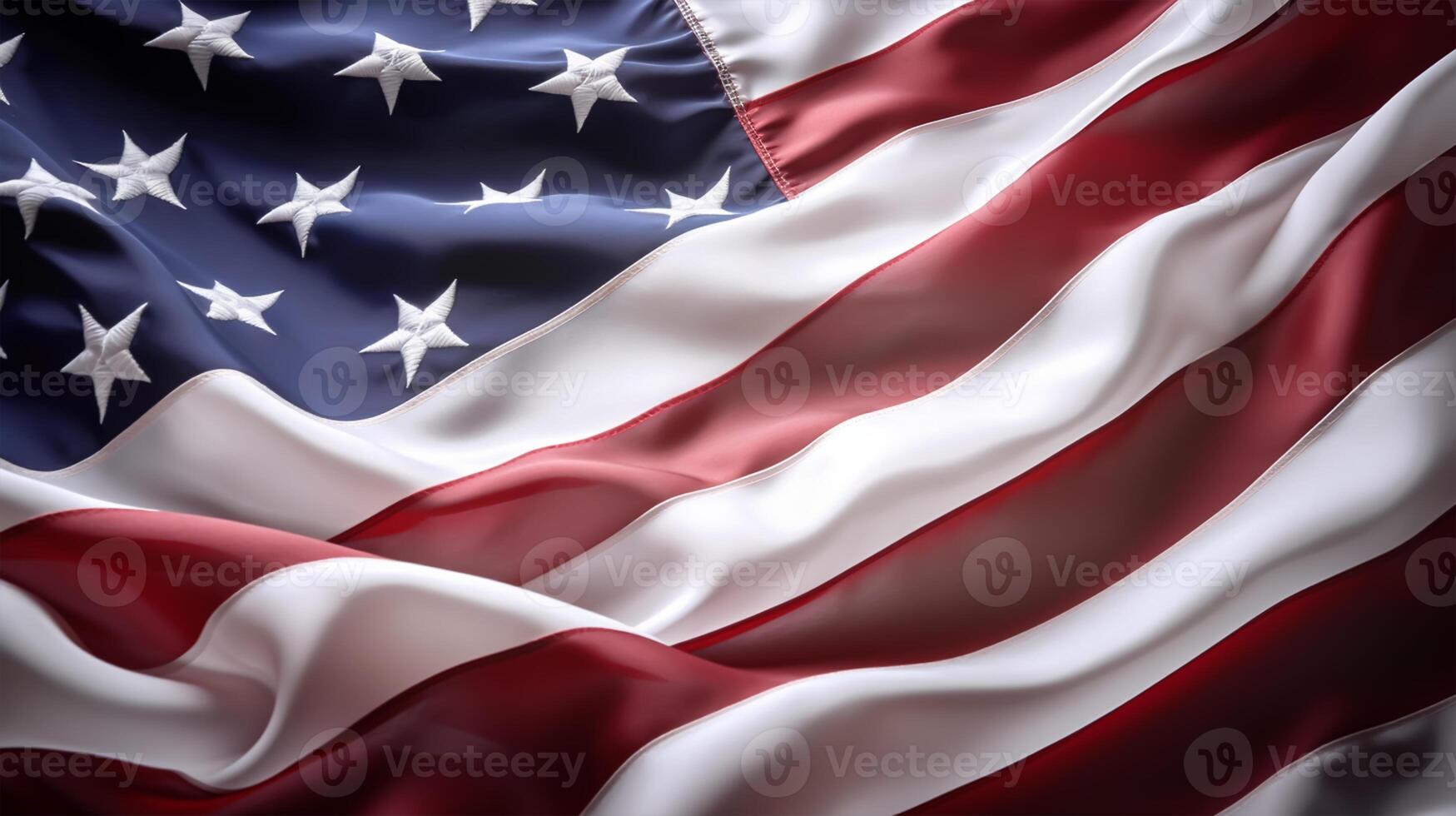 americano bandeira para memorial dia, 4º do julho, cópia de espaço. generativo ai foto